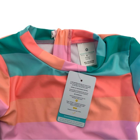 Snapper Rock Long Sleeve Rashguard Swimsuit Size 6 NWT - Picture 3 of 3